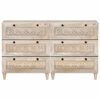 vidaXL Sideboard 2 pcs Wei&szlig; 60 x 33 x 75 cm massives Mangoholz