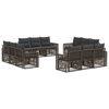 vidaXL Gartensofa-set 12 Stk. Grau und Dunkelgrau Poly-Rattan