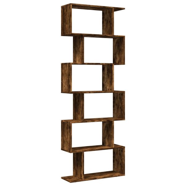 vidaXL Raumteiler-B&uuml;cherregal 6 Etagen R&auml;uchereiche 70x24x193 cm