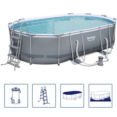 Bestway Power Steel Pool-Set Stahlrohrkonstruktion 488x305x107cm 56448