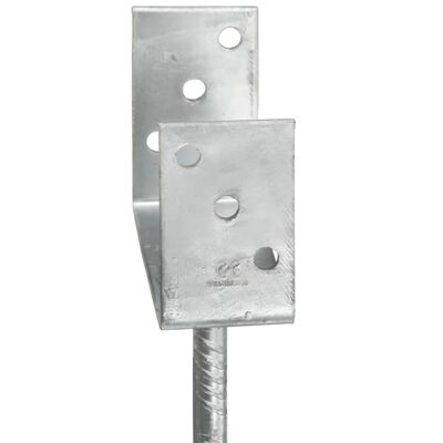 vidaXL Pfostenträger 6 Stk. Silbern 8×6×30 cm Verzinkter Stahl