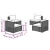 vidaXL 4-tlg. Garten-Lounge-Set mit Kissen Poly Rattan Grau