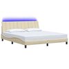 vidaXL Bettgestell ohne Matratze "Hanko" Creme 180x200 cm Stoff