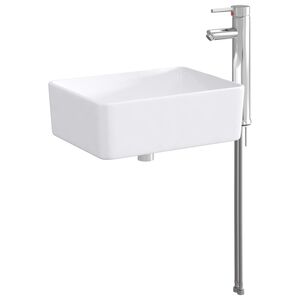 vidaXL Waschbecken f&uuml;rs Badezimmer Chrom 40,5 x 30,5 x 13 cm Metall