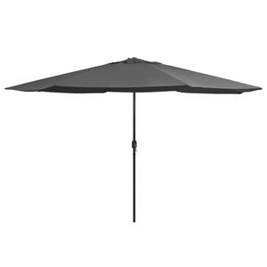 vidaXL Sonnenschirm mit Metall-Mast 390 cm Anthrazit