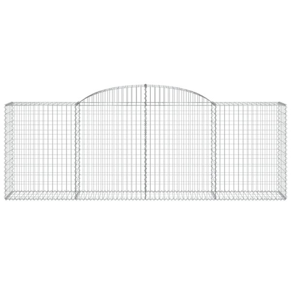vidaXL Gabionen mit Hochbogen 17 Stk 300x50x100/120cm Verzinktes Eisen