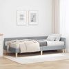 vidaXL Eckbettgestell mit Matratze mit Matratze 2 pcs Hellgrau Stoff