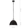 vidaXL H&auml;ngelampe Vintage Industriestil 25 W Schwarz Rund 31 cm E27