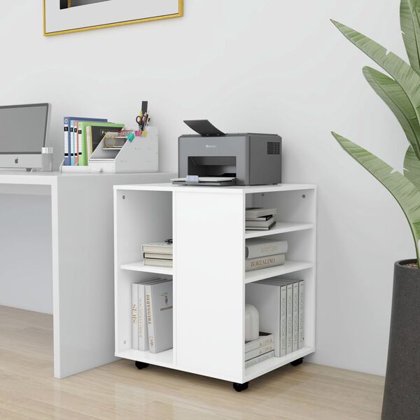 vidaXL Rollschrank Wei&szlig; 60x53x72 cm Holzwerkstoff