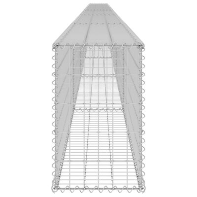 vidaXL Gabionenwand mit Abdeckung Verzinkter Stahl 900x30x50 cm