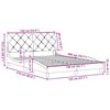 vidaXL Bettgestell ohne Matratze Creme 140x200 cm Stoff