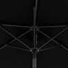 vidaXL Sonnenschirm mit Stahlmast Schwarz 225x225x212 cm