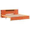 vidaXL Bettgestell mit Aufbewahrungskopfteil 2 pcs Wachsbraun