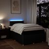 vidaXL Boxspringbett mit Matratze Schwarz 120x200 cm Stoff
