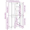 vidaXL Highboard 2 pcs Artisan-Eiche Holzwerkstoff