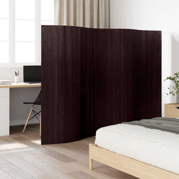 vidaXL Raumteiler Bambus Dunkelbraun Breite 250 cm H&ouml;he 165 cm