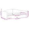 vidaXL Tagesbett Schwarz 90x190 cm Samt