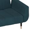vidaXL Schlafsofa 2-Sitzer mit 2 Kissen Blau Samt