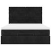 vidaXL Ottoman-Bett mit Matratzen Schwarz 140x200 cm Samt