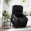 vidaXL Massagesessel mit Aufstehhilfe Schwarz Kunstleder