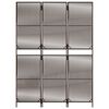 vidaXL Paravent 3-tlg. Braun Poly Rattan