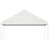 vidaXL Pavillon mit Dach Wei&szlig; 8,92x5,88x3,75 m Polyethylen