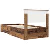 vidaXL Bettrahmen mit Kopfteil Altholz 90 x 190 cm Holzwerkstoff
