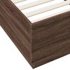 vidaXL Bettgestell mit LED Braun Eichen-Optik 100x200 cm Holzwerkstoff