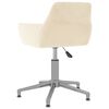vidaXL Esszimmerst&uuml;hle 2 Stk. Drehbar Creme Samt