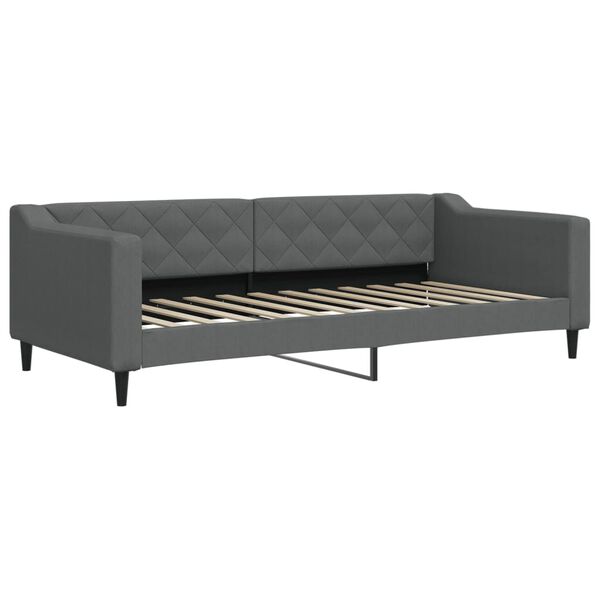 vidaXL Tagesbett Ausziehbar Dunkelgrau 90x200 cm Stoff