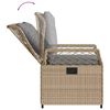 vidaXL 9-tlg. Garten-Essgruppe mit Kissen Beige Poly Rattan