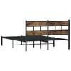 vidaXL Metallbett ohne Matratze R&auml;uchereiche 135x190 cm