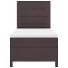 vidaXL Boxspringbett mit Matratze Dunkelbraun 90 x 190 cm Stoff