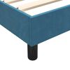 vidaXL Boxspringbett mit Matratze Dunkelblau 100x210 cm Samt