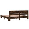 vidaXL Bettgestell R&auml;uchereiche 180x200 cm Holzwerkstoff und Metall