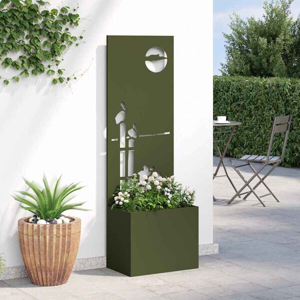 vidaXL Garten Sichtschutz-Leinwand Olivgr&uuml;n 50 x 140 cm