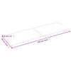 vidaXL Tischplatte Hellbraun 180x60x(2-4)cm Massivholz Eiche Behandelt