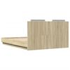 vidaXL Bettgestell mit Kopfteil Sonoma-Eiche 135x190 cm Holzwerkstoff