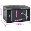 vidaXL Netzwerkschrank mit Speicher Schwarz 53 x 45 x 30 cm Stahl
