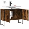 vidaXL Waschbeckenunterschrank R&auml;uchereiche 80x33x60 cm Holzwerkstoff