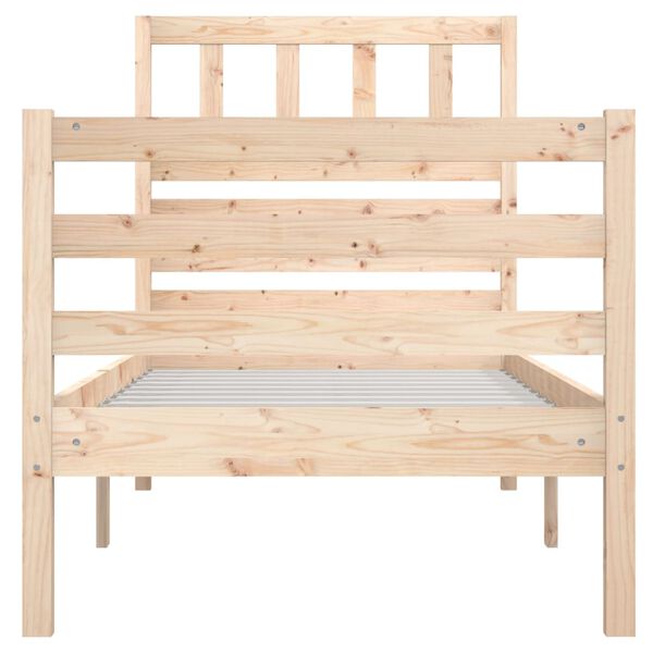 vidaXL Massivholzbett 75x190 cm