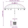 vidaXL Balinesischer Sonnenschirm 2 pcs Creme Baumwolle und Massivholz