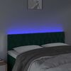 vidaXL LED Kopfteil Dunkelgr&uuml;n 160x7x78/88 cm Samt