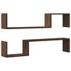 vidaXL Wandregale 2 Stk. Braun Eichen-Optik 100x15x20 cm Holzwerkstoff