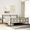 vidaXL Metallbett ohne Matratze Sonoma-Eiche 193x203 cm