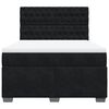vidaXL Boxspringbett mit Matratze Schwarz 140x190 cm Samt