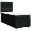vidaXL Boxspringbett mit Matratze Schwarz 80x200 cm Stoff