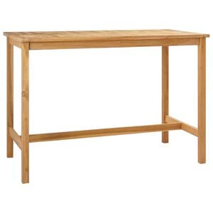 vidaXL Bartisch Natur 150 x 75 x 105 cm Massivholz Teak