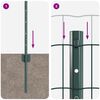vidaXL Zaun mit Pfosten Gr&uuml;n 0,4 x 50 m Stahl und PVC