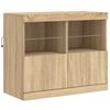 vidaXL Sideboard mit LED-Leuchten Sonoma-Eiche 283x37x67 cm
